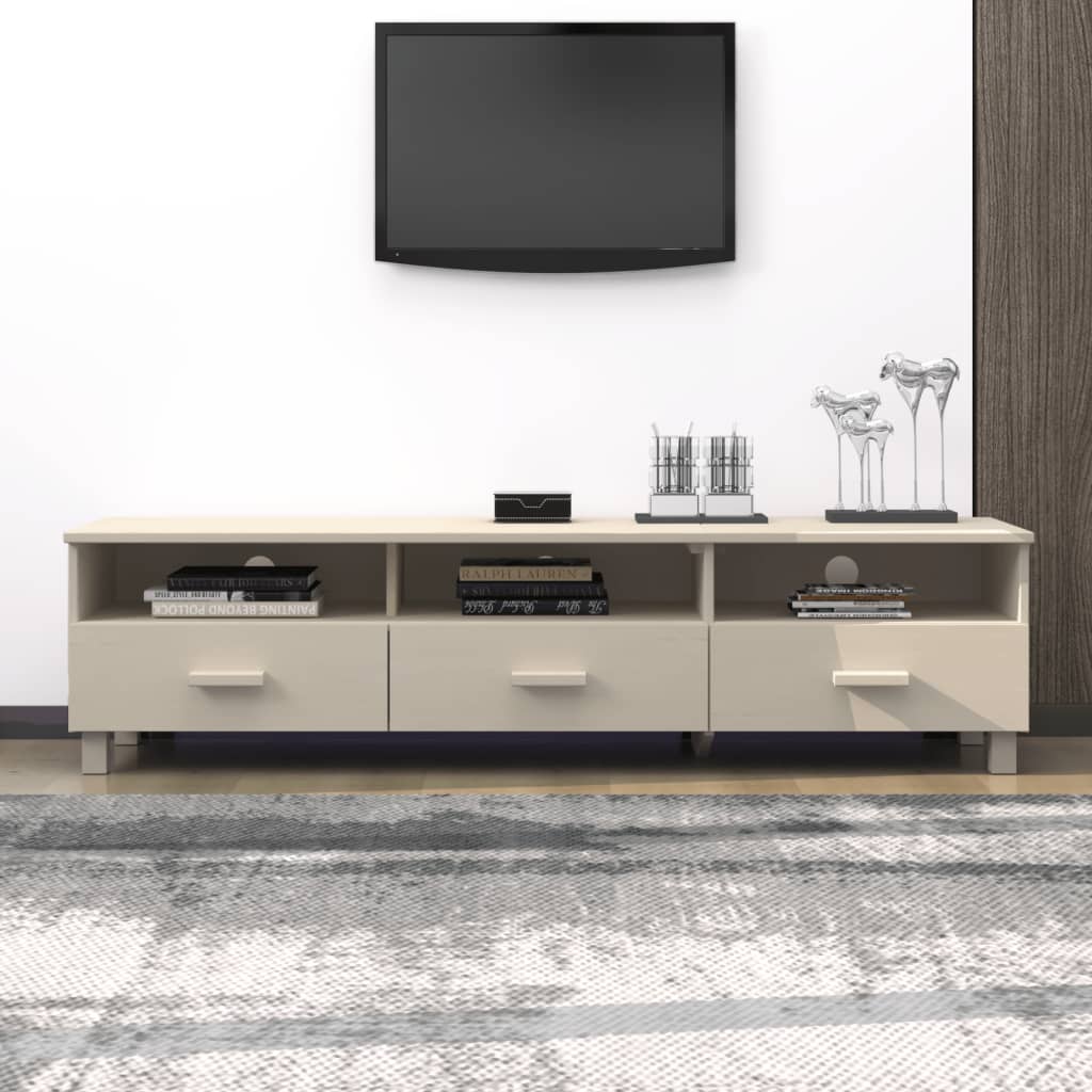 tv-skab HAMAR 158x40x40 cm massivt fyrretræ honningbrun