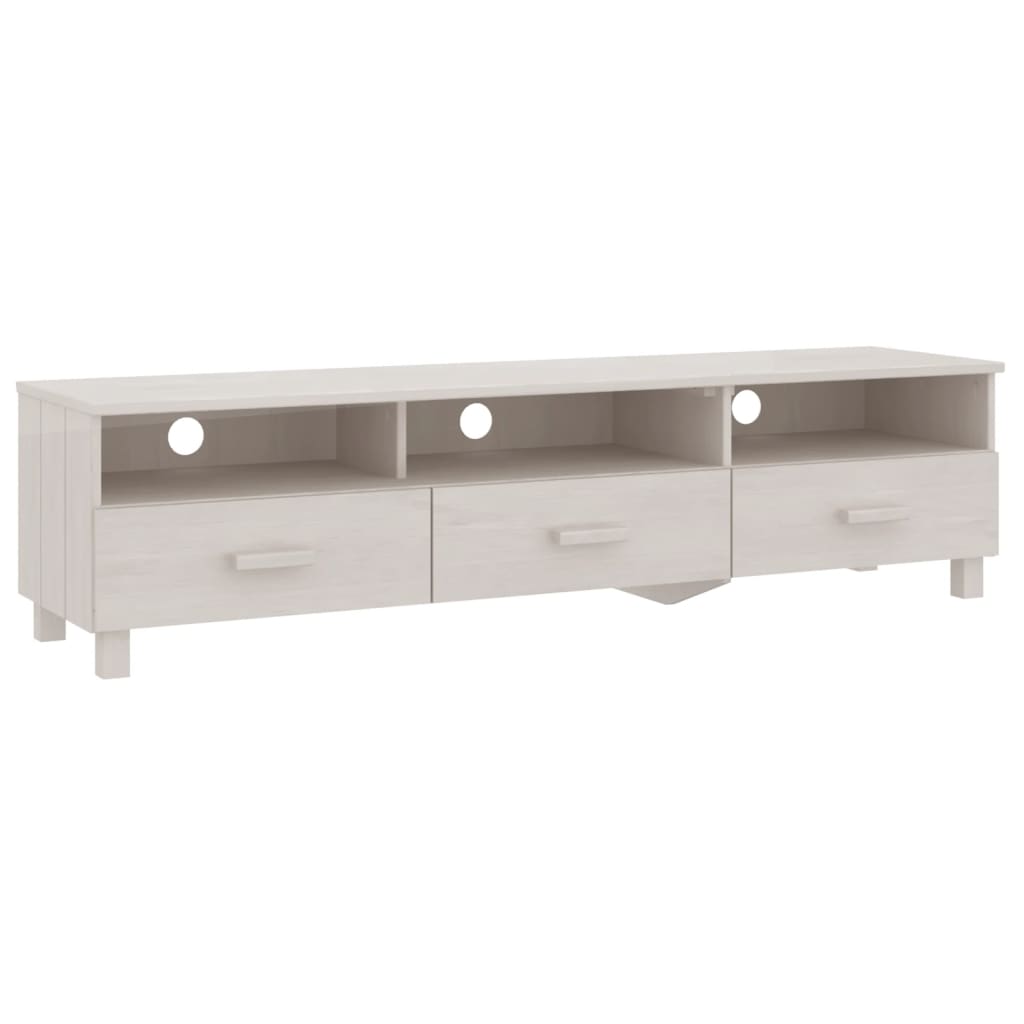 tv-skab HAMAR 158x40x40 cm massivt fyrretræ hvid
