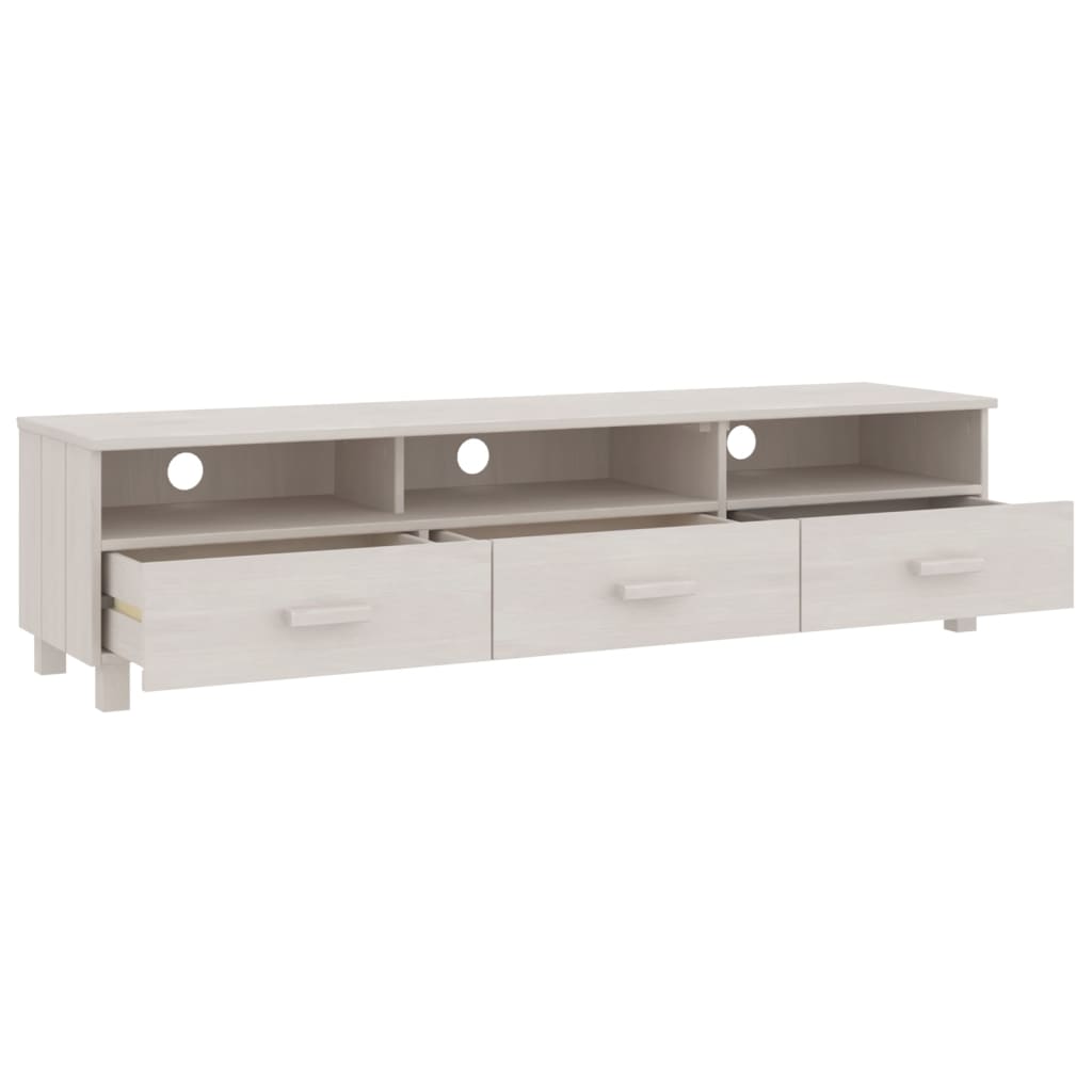 tv-skab HAMAR 158x40x40 cm massivt fyrretræ hvid