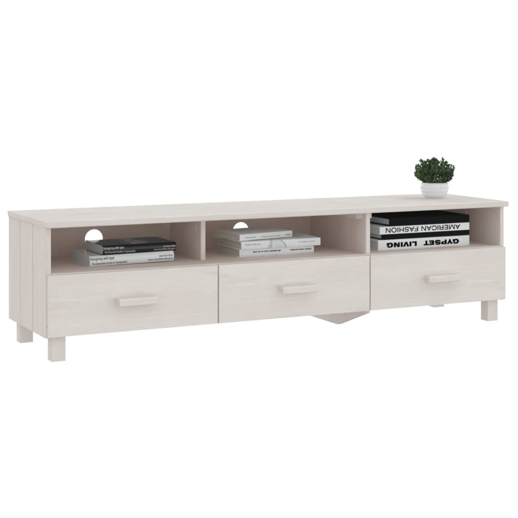 tv-skab HAMAR 158x40x40 cm massivt fyrretræ hvid