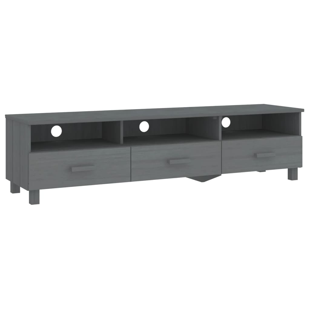 tv-skab HAMAR 158x40x40 cm massivt fyrretræ mørkegrå