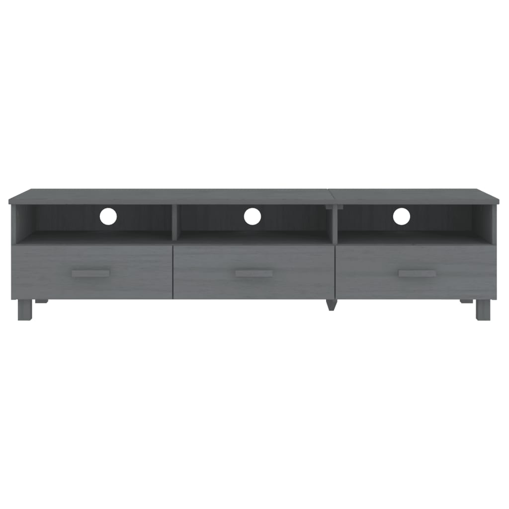 tv-skab HAMAR 158x40x40 cm massivt fyrretræ mørkegrå
