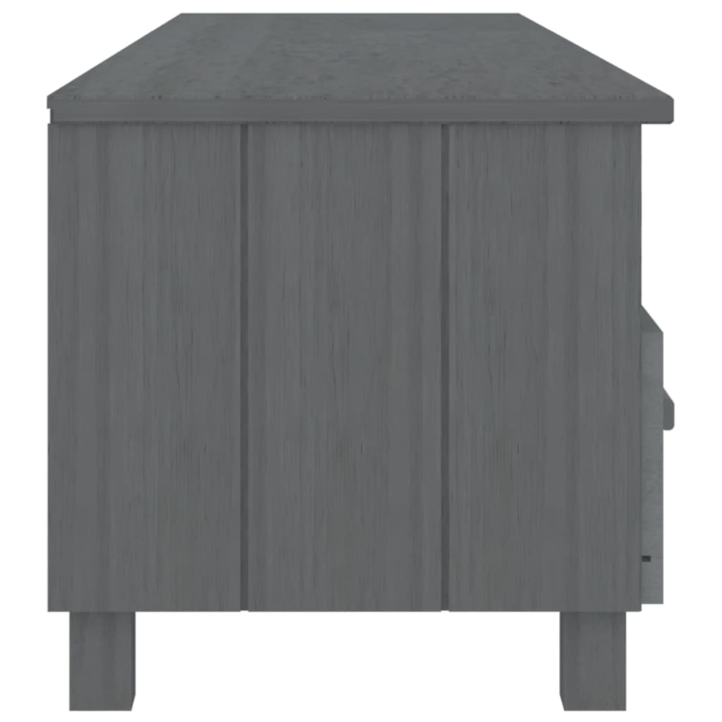 tv-skab HAMAR 158x40x40 cm massivt fyrretræ mørkegrå