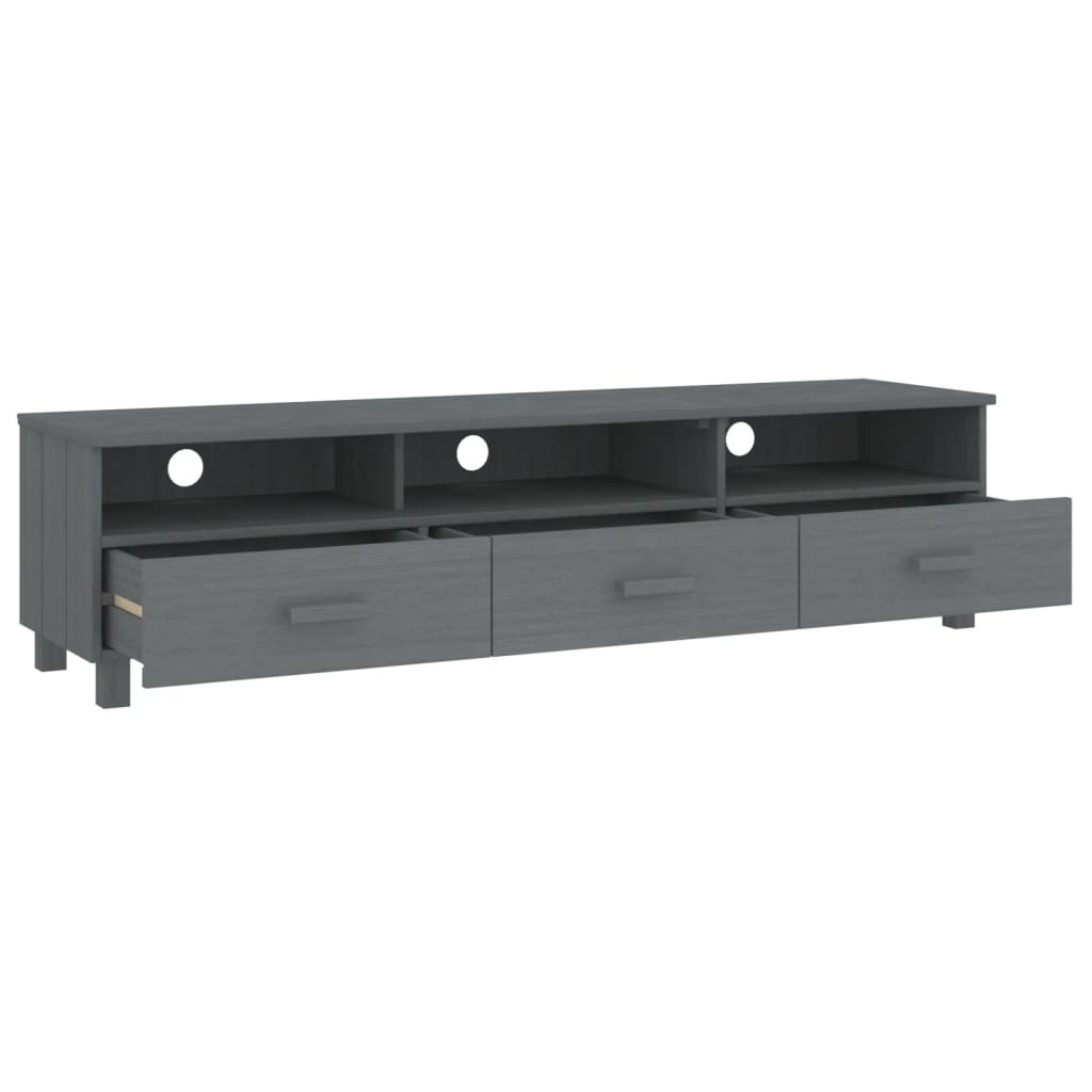 tv-skab HAMAR 158x40x40 cm massivt fyrretræ mørkegrå