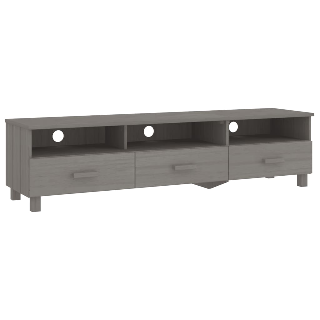 tv-skab HAMAR 158x40x40 cm massivt fyrretræ lysegrå