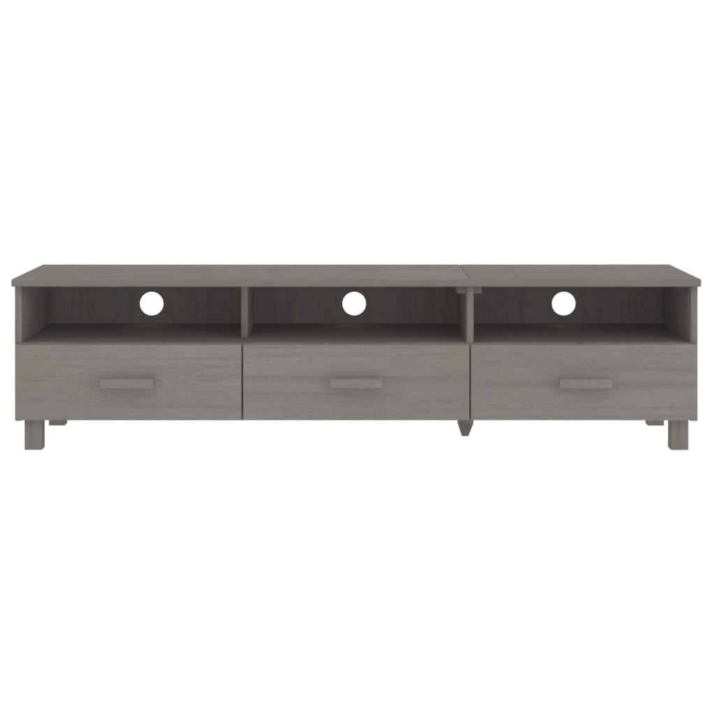 tv-skab HAMAR 158x40x40 cm massivt fyrretræ lysegrå