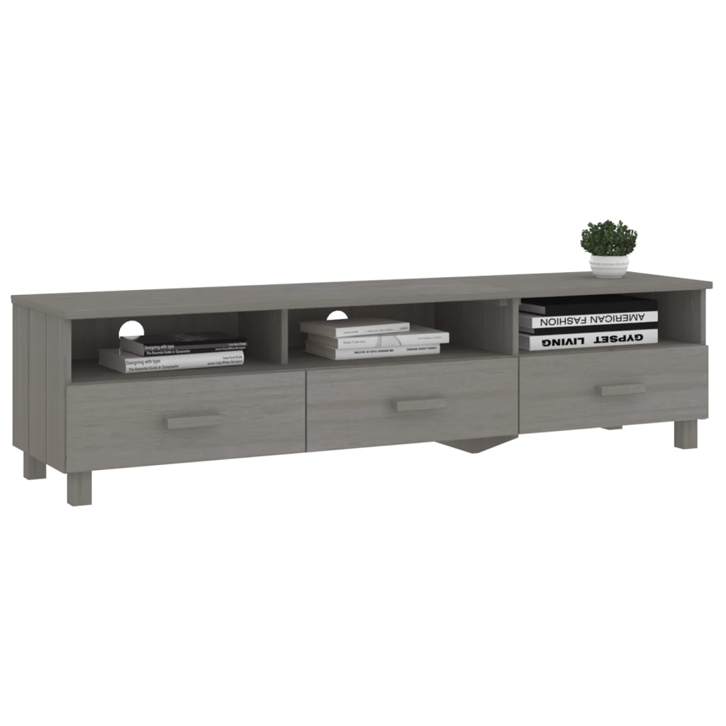 tv-skab HAMAR 158x40x40 cm massivt fyrretræ lysegrå