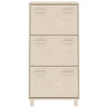 skoskab HAMAR 59,5x35x117 cm massivt fyrretræ honningbrun