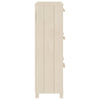 skoskab HAMAR 59,5x35x117 cm massivt fyrretræ honningbrun
