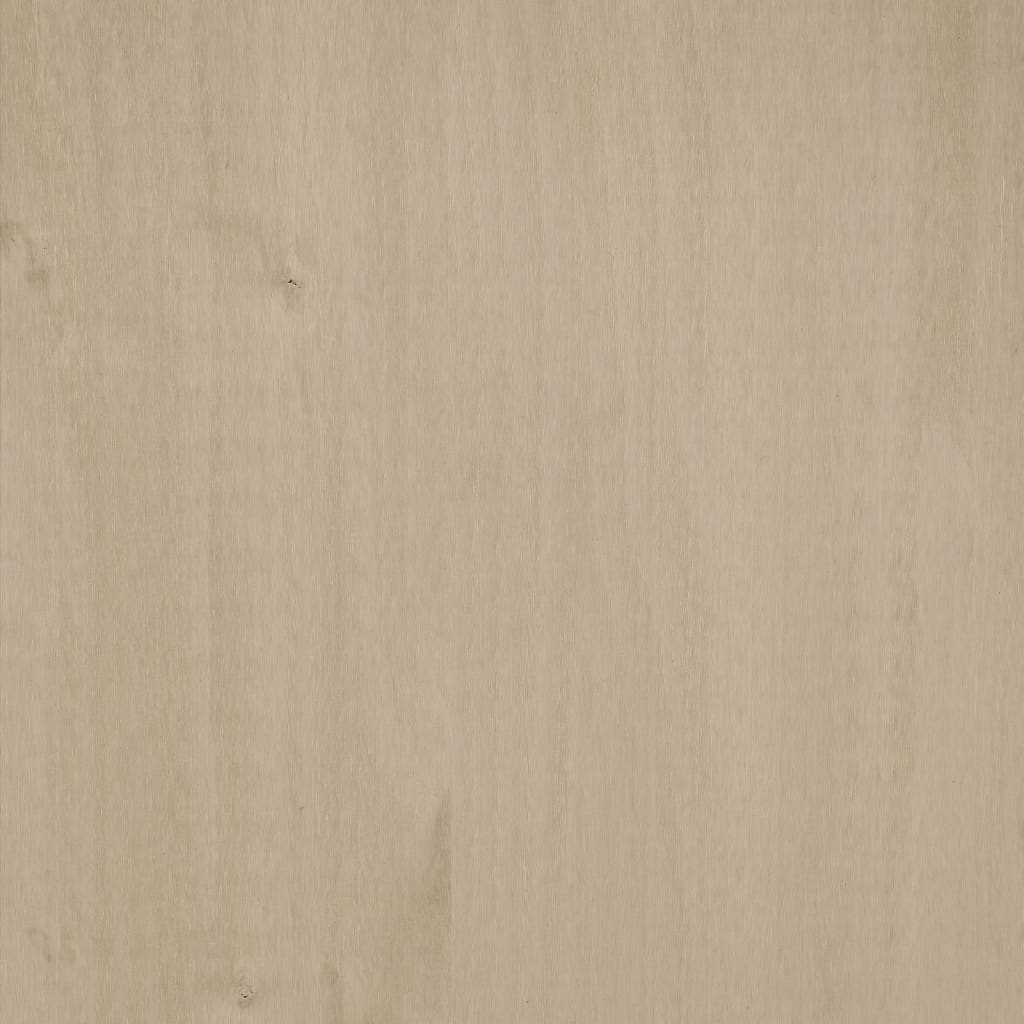 skoskab HAMAR 59,5x35x117 cm massivt fyrretræ honningbrun