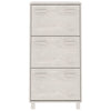 skoskab HAMAR 59,5x35x117 cm massivt fyrretræ hvid