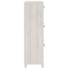 skoskab HAMAR 59,5x35x117 cm massivt fyrretræ hvid