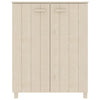 skoskab HAMAR 85x40x108 cm massivt fyrretræ honningbrun