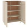 skoskab HAMAR 85x40x108 cm massivt fyrretræ honningbrun