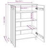 skoskab HAMAR 85x40x108 cm massivt fyrretræ honningbrun