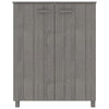 skoskab HAMAR 85x40x108 cm massivt fyrretræ lysegrå