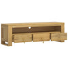 tv-bord 110x30x35 cm massivt teaktræ