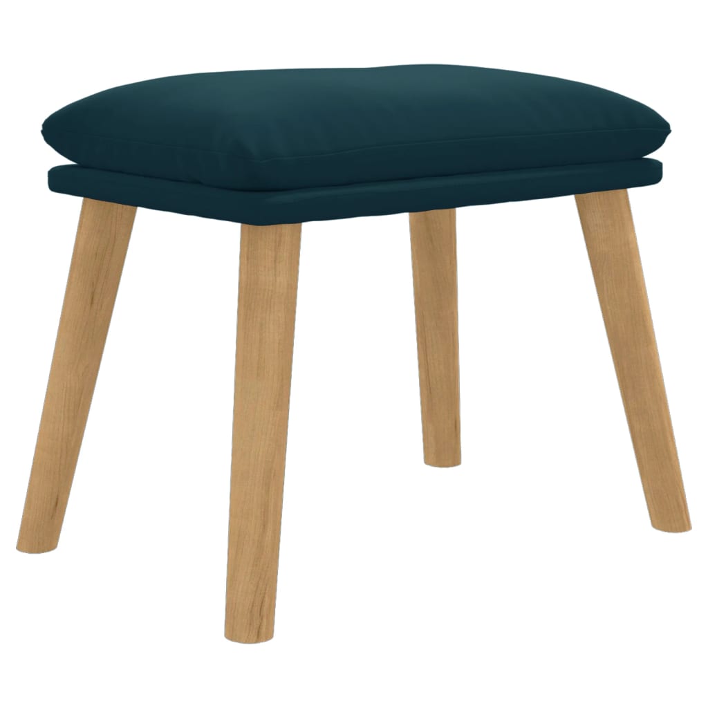 fodskammel 45x29,5x35 cm fløjl blå