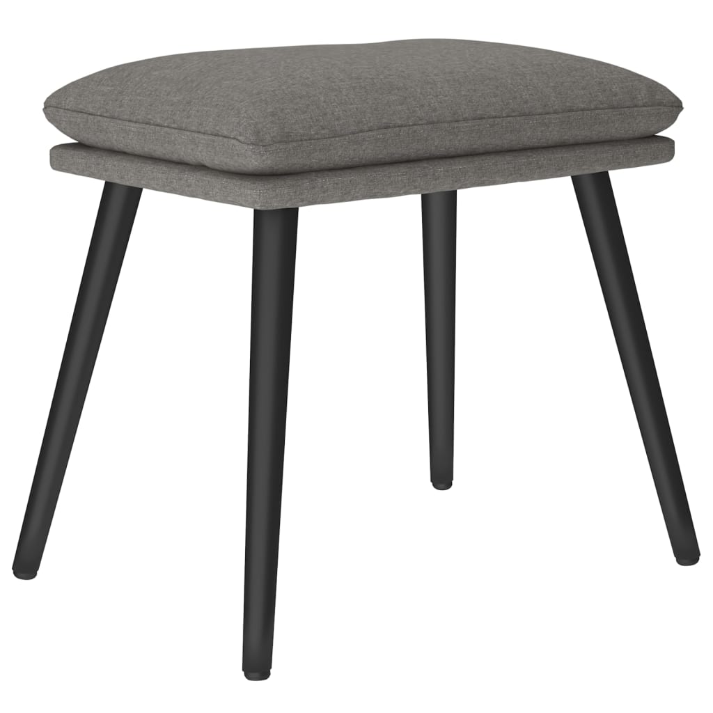 fodskammel 45x29,5x35 cm stof lysegrå