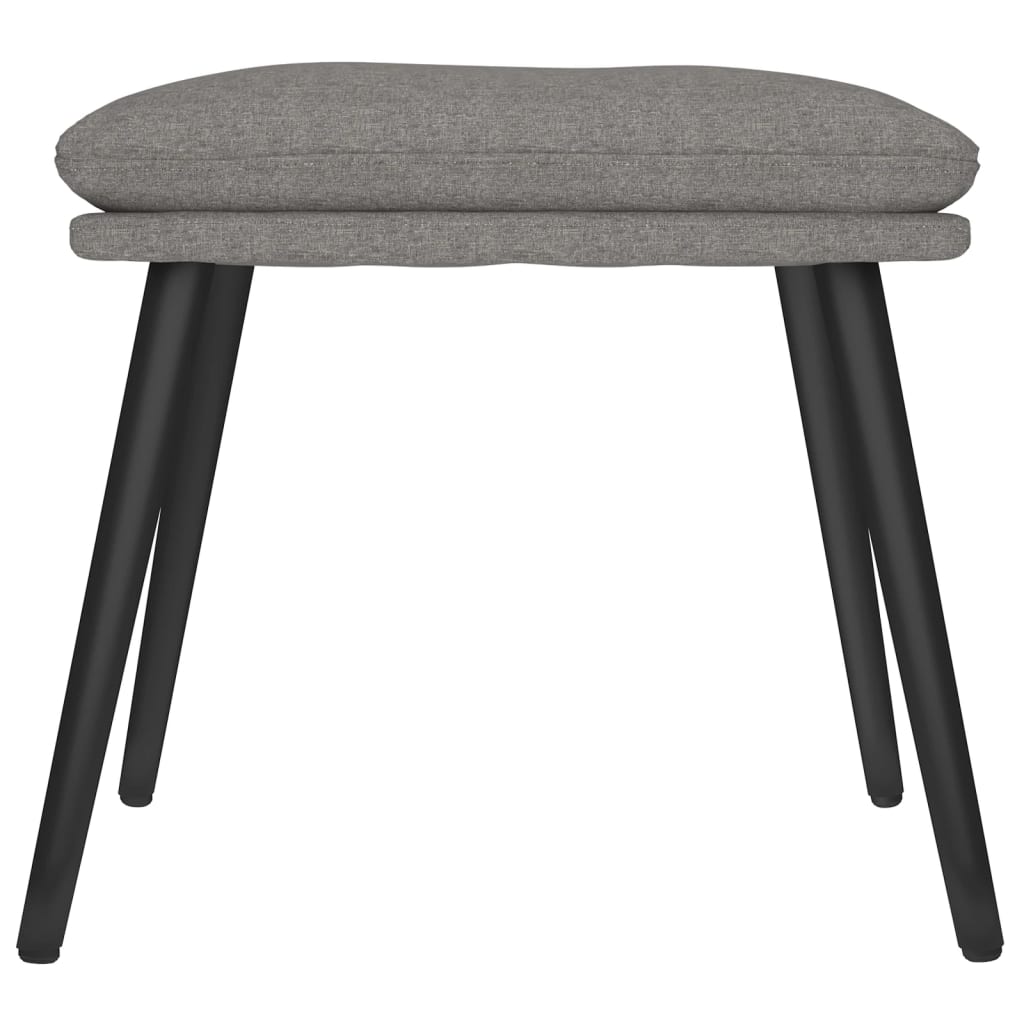fodskammel 45x29,5x35 cm stof lysegrå