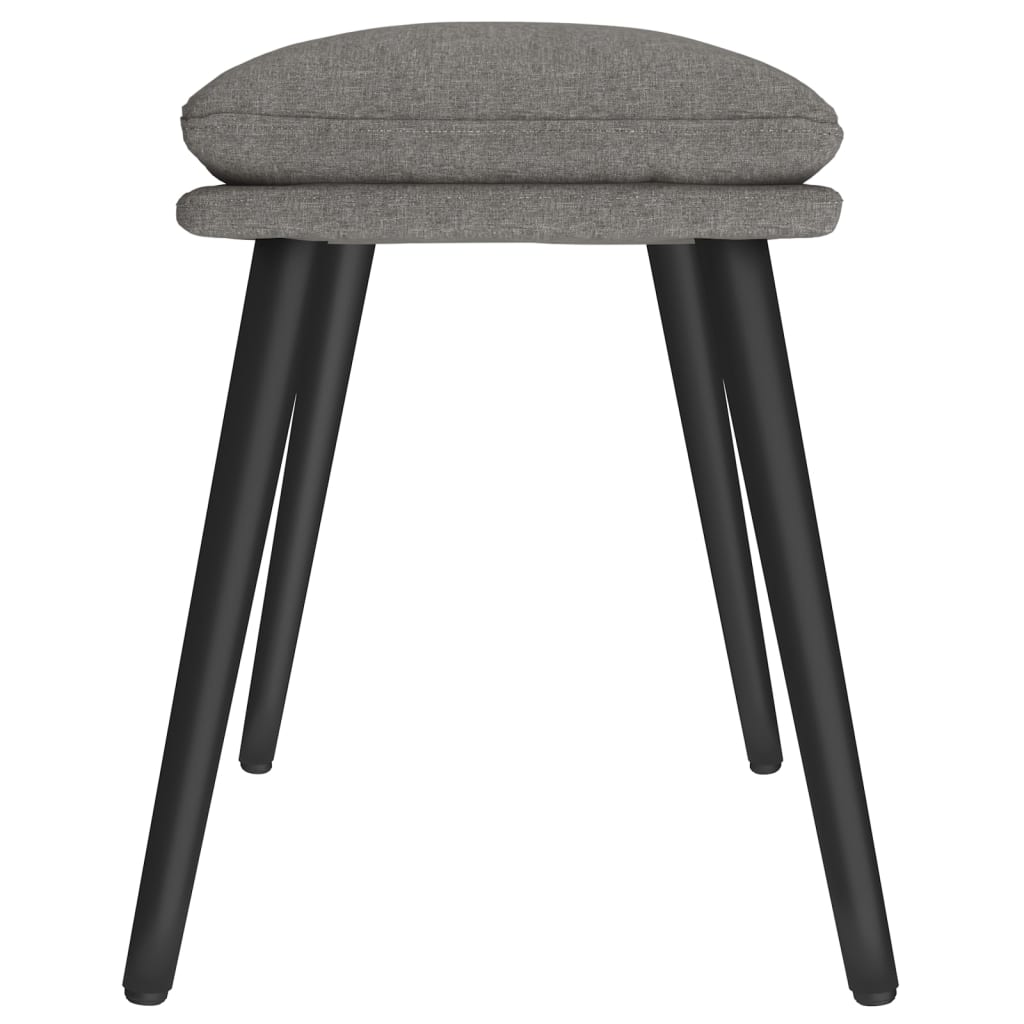 fodskammel 45x29,5x35 cm stof lysegrå