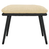 fodskammel 45x29,5x35 cm stof og kunstlæder cremefarvet