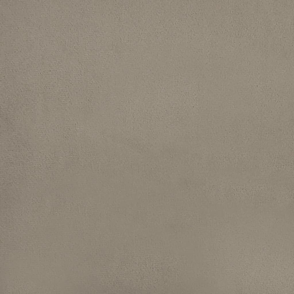 fodskammel 60x60x36 cm fløjl lysegrå