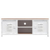 tv-bord 110x30x40 cm jern og massivt fyrretræ hvid