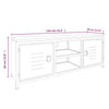 tv-bord 110x30x40 cm jern og massivt fyrretræ hvid
