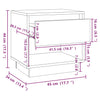 sengeborde 2 stk. 45x34x44 cm konstrueret træ hvid