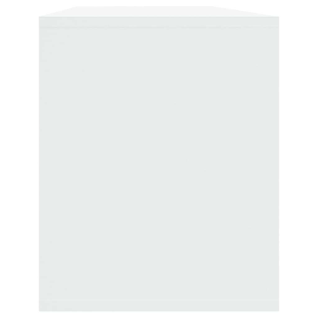 tv-bord 130x35x50 cm konstrueret træ hvid