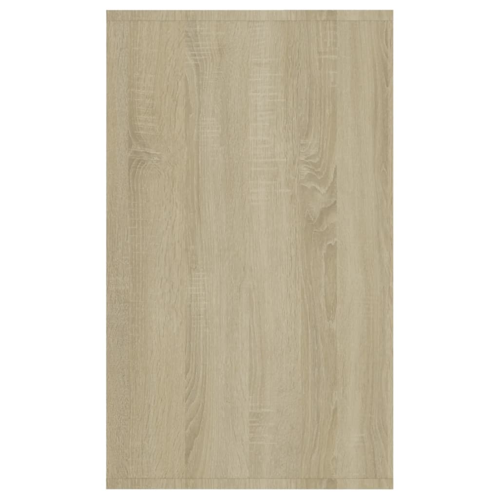 skænk med 3 skuffer 120x41x75 cm konstrueret træ sonoma-eg