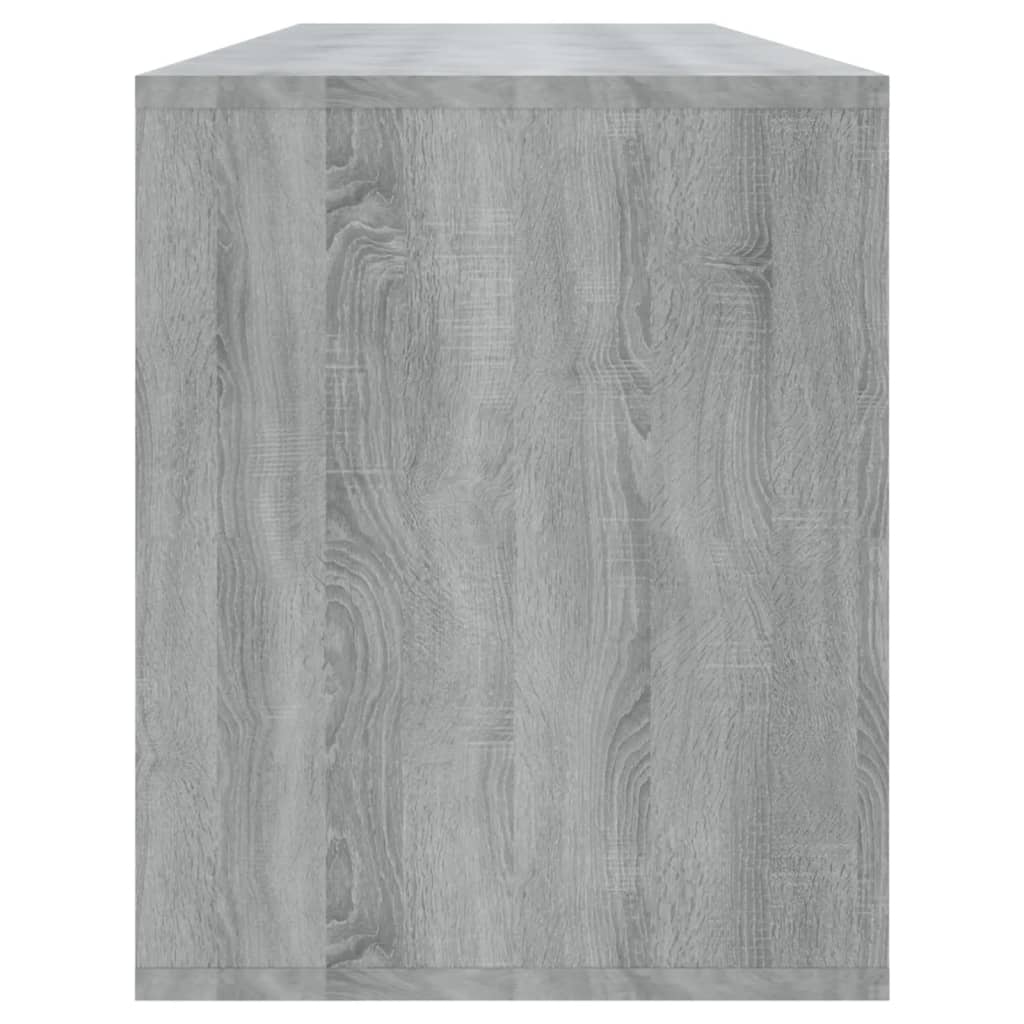tv-skab 130x35x50 cm konstrueret træ grå sonoma-eg