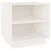 sengebord 40x34x40 cm massivt fyrretræ hvid