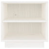 sengebord 40x34x40 cm massivt fyrretræ hvid