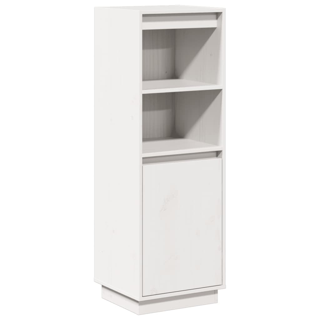 højskab 37x34x110 cm massivt fyrretræ hvid