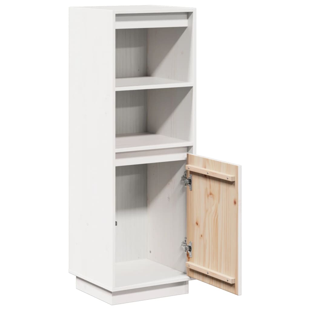 højskab 37x34x110 cm massivt fyrretræ hvid