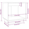sengeborde 2 stk. 40x30x40 cm massivt fyrretræ