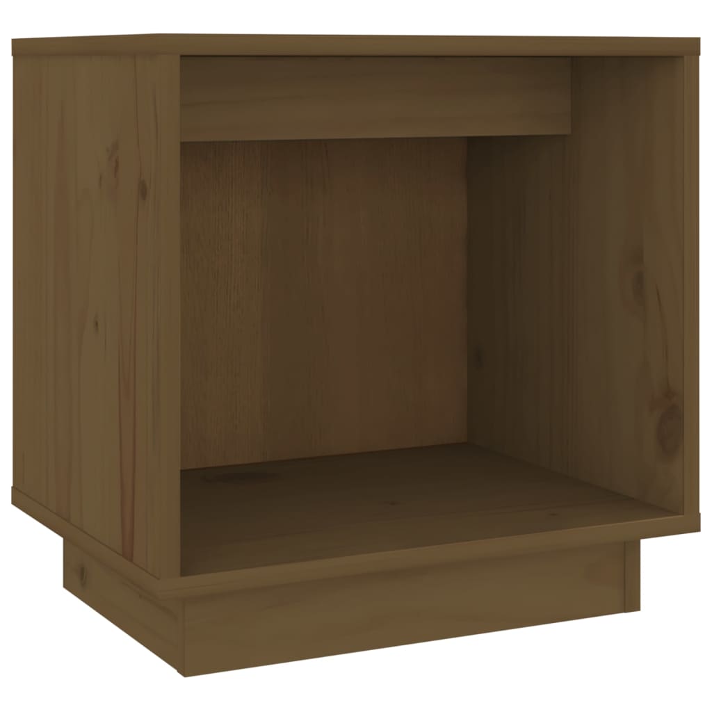 sengebord 40x30x40 cm massivt fyrretræ gyldenbrun