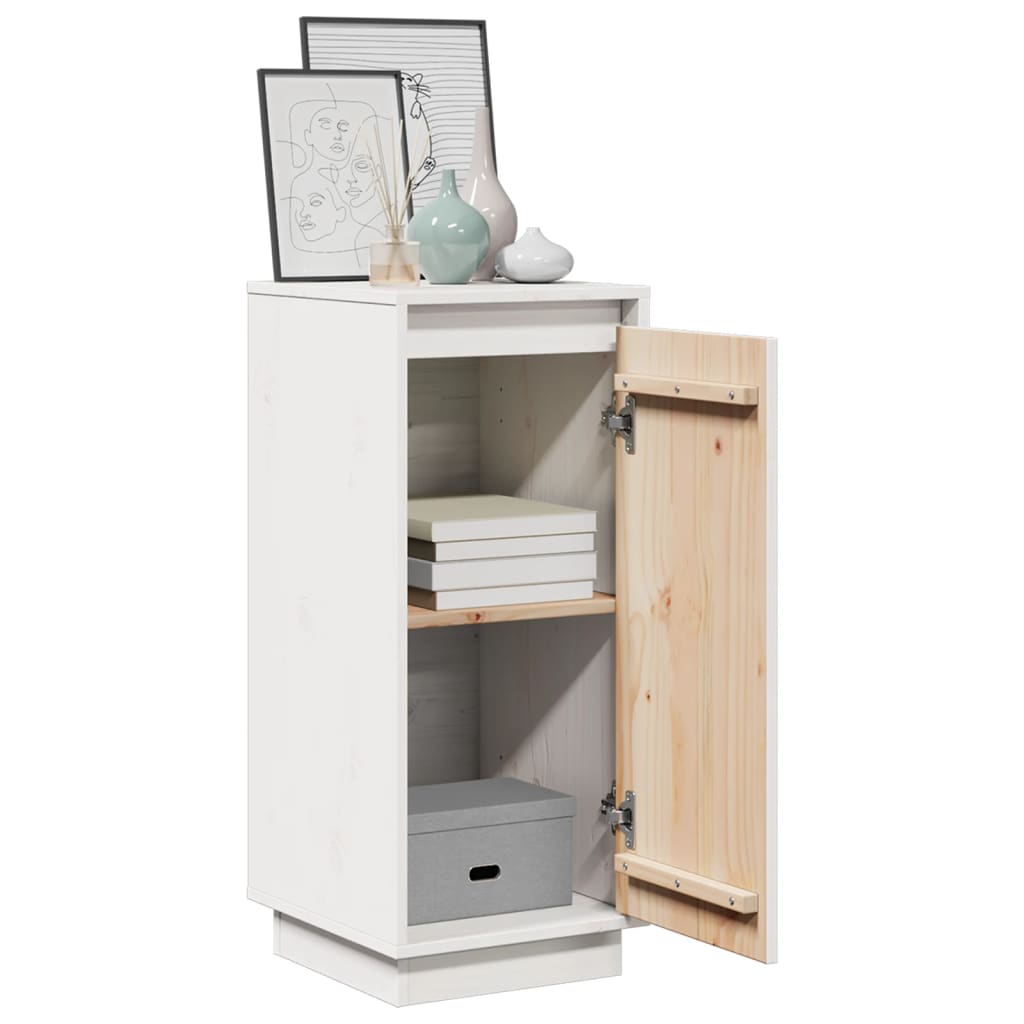 skænke 2 stk. 31,5x34x75 cm massivt fyrretræ hvid