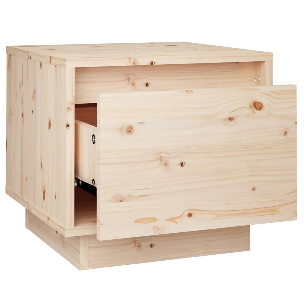 sengebord 35x34x32 cm massivt fyrretræ