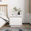 sengebord 35x34x32 cm massivt fyrretræ hvid