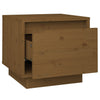 sengeborde 2 stk. 35x34x32 cm massivt fyrretræ gyldenbrun
