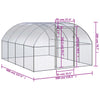 hønsehus 3x4x2 m galvaniseret stål