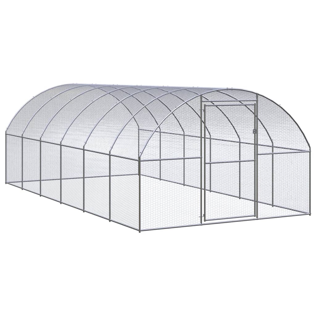 hønsehus 3x6x2 m galvaniseret stål