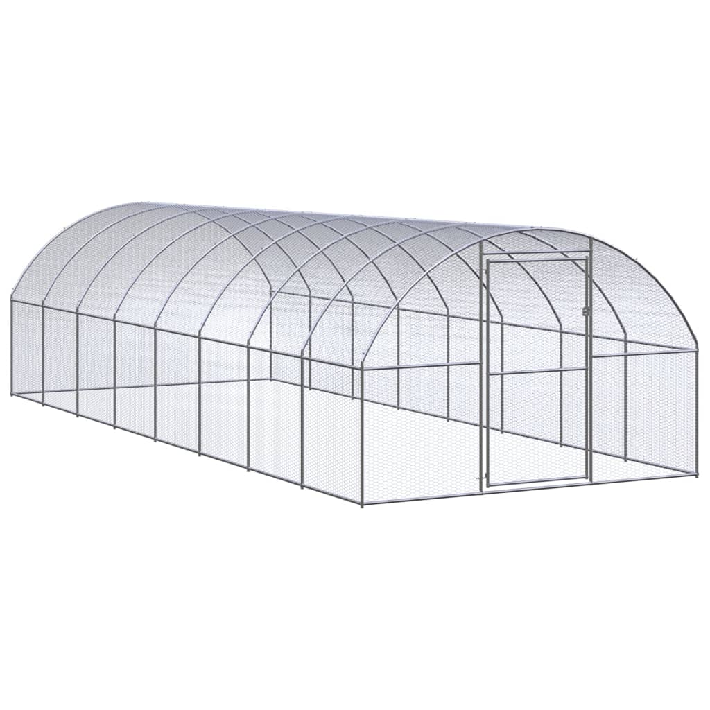 hønsehus 3x8x2 m galvaniseret stål