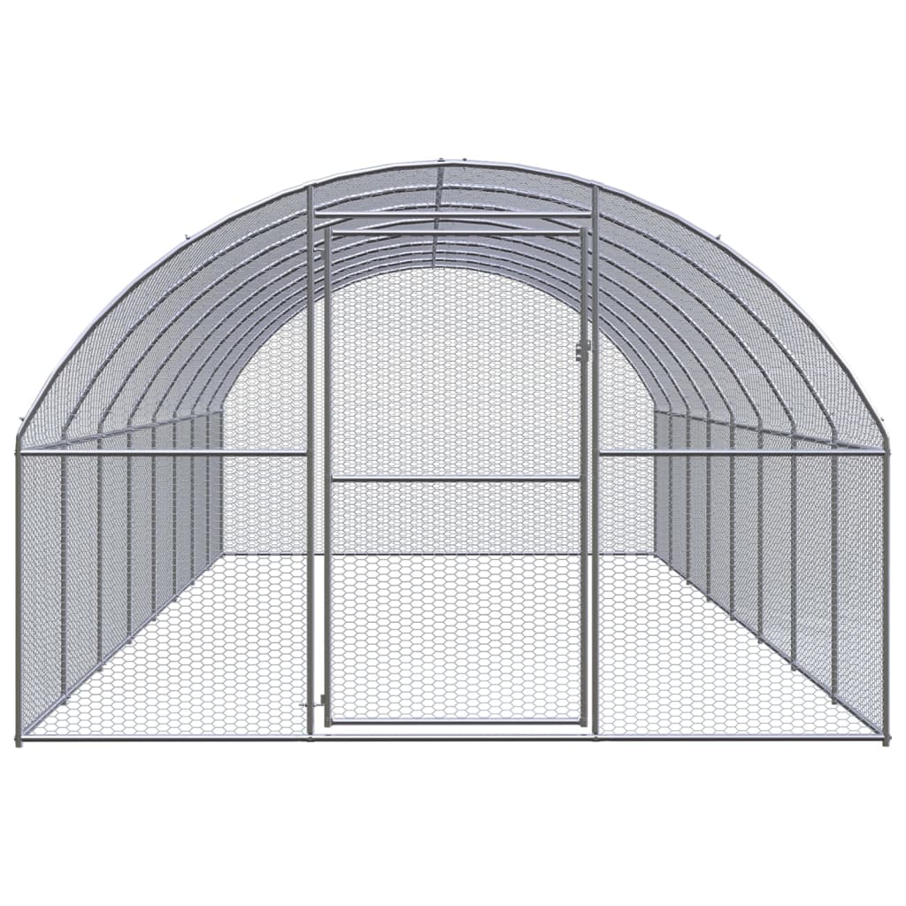 hønsehus 3x8x2 m galvaniseret stål