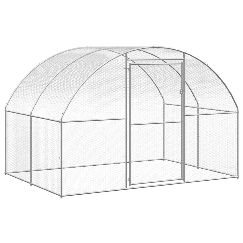 hønsehus 3x8x2 m galvaniseret stål