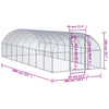 hønsehus 3x8x2 m galvaniseret stål