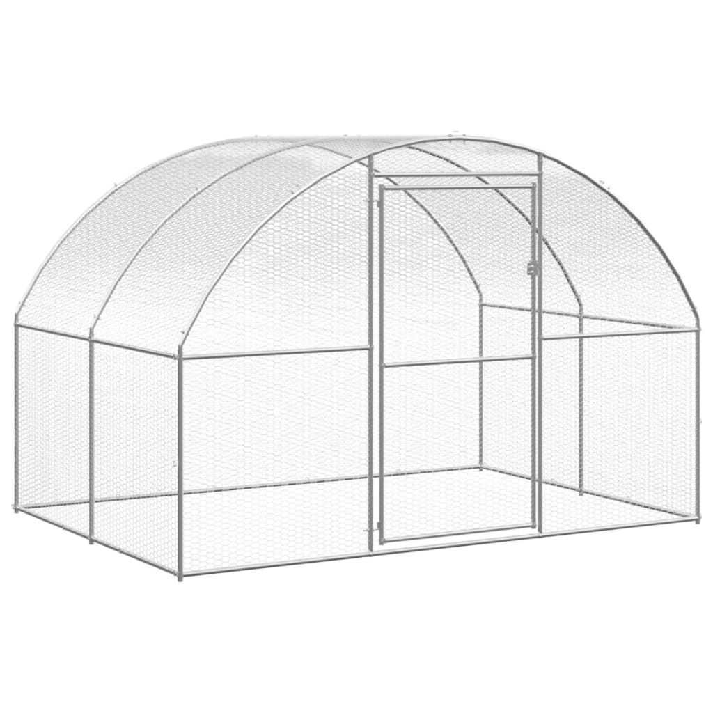hønsehus 3x2x2 m galvaniseret stål